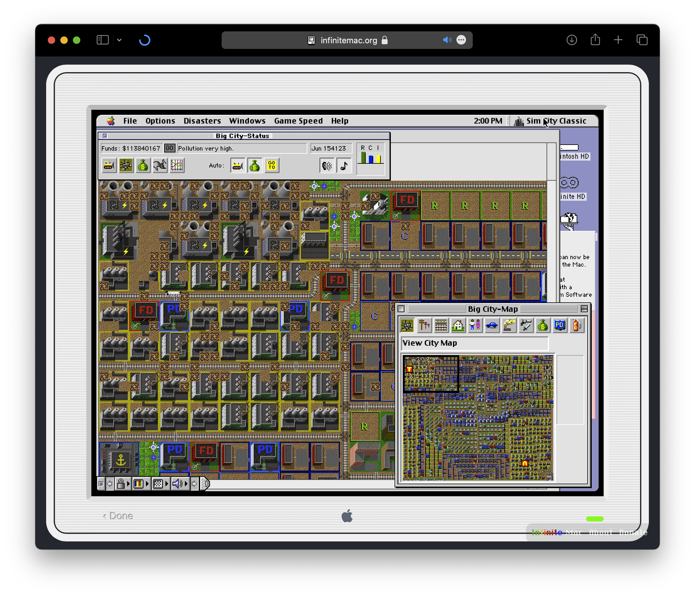 SimCity Classic in macos9.app